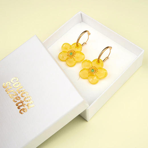 北京仓｜Coucou Suzette-Buttercup-黄色花朵 耳环［法国设计师］ 商品图3