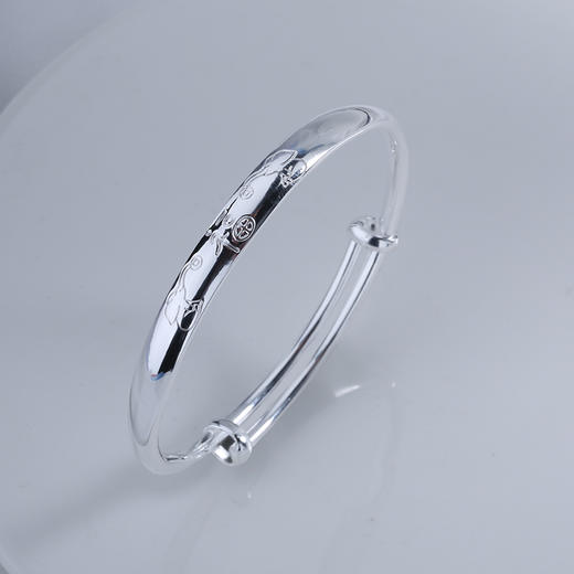 【宏艺珠宝】福缀云章·足银手镯 商品图0