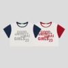 GOODBAI 23 GIRLS athletic印花圆领撞色短款宽松短袖T恤 商品缩略图1