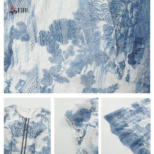 司歌短袖国风青花瓷连衣裙夏女A911190X 商品图2