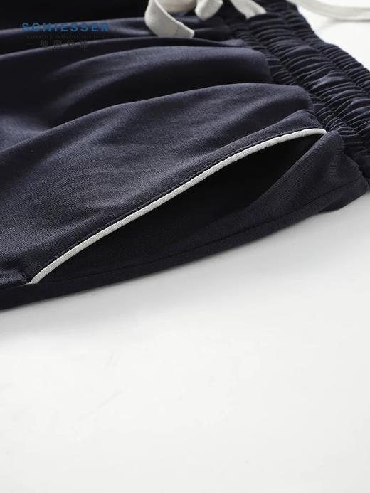 【50S棉聚酯蚕丝混纺】SCHIESSSER德国舒雅男士亨利领时尚家居套装35/24608H 商品图5