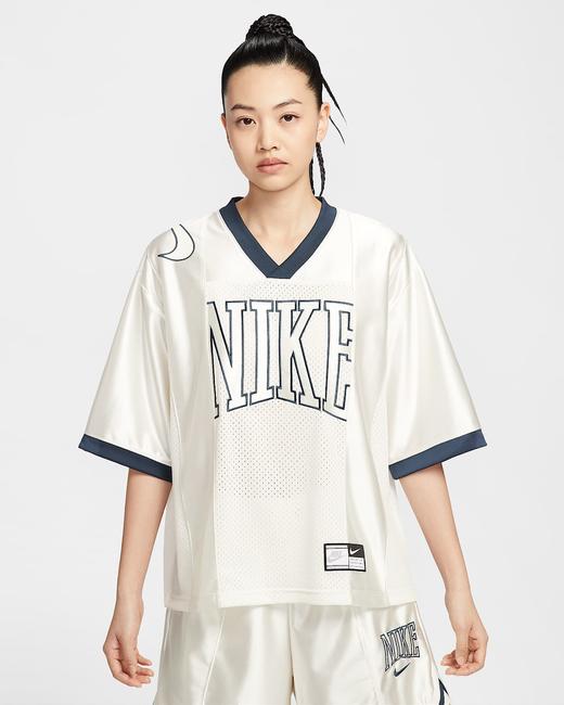 Nike耐克 Sportswear Street 女子 Oversize 风短袖图案球衣HJ0281-133 商品图0