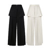 两三事琥珀夜曲2025夏季新款简约黑色可拆屁帘阔腿裤女宽松休闲裤 商品缩略图4