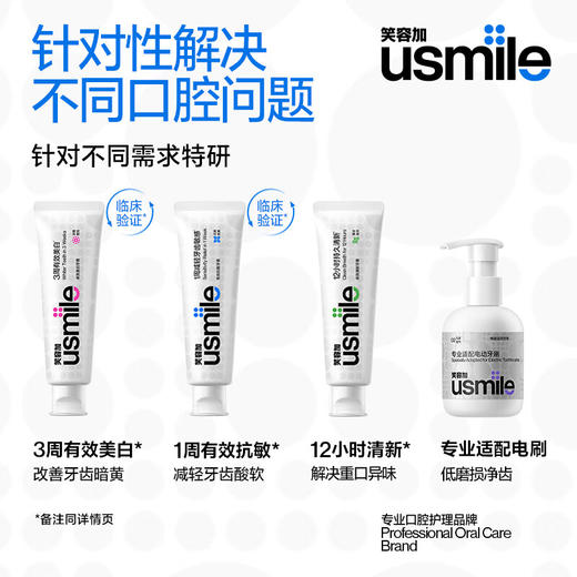 usmile笑容加 专效抗敏牙膏（北境青蕨）120g单支装 专业抗敏感修护 2支85折 商品图1