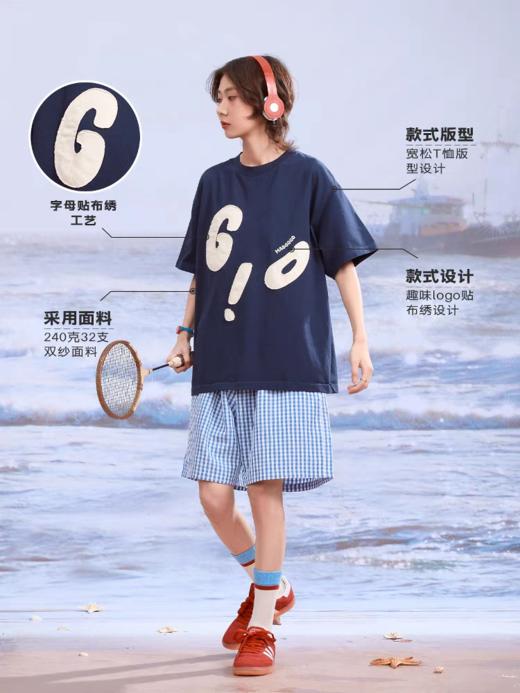 马得工地/MDGDDX252263/疑惑脸贴布绣短袖T恤 商品图2