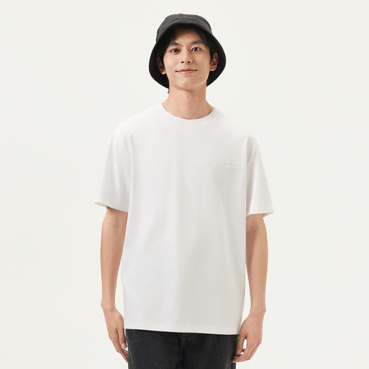 gxg.jeans男装 25年夏季热卖简约字母钢印宽松圆领男式T恤男短袖 商品图1