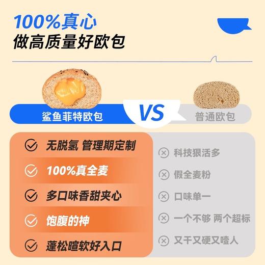 鲨鱼菲特丨全麦夹心欧包850g（17只5种口味混搭） 商品图4