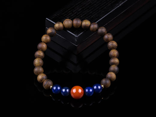 XY0333沉香+南红青金石手串 商品图0