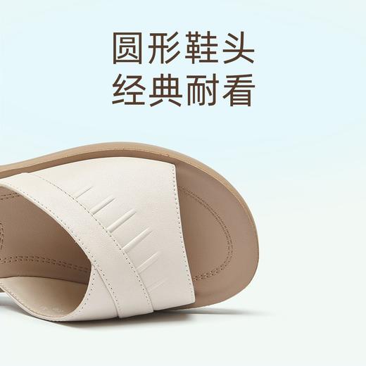 信诺牛皮女鞋凉拖鞋女2025夏季新款时尚气质软底轻便外穿凉鞋女5L950-36 商品图7