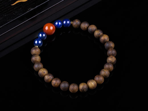 XY0333沉香+南红青金石手串 商品图6