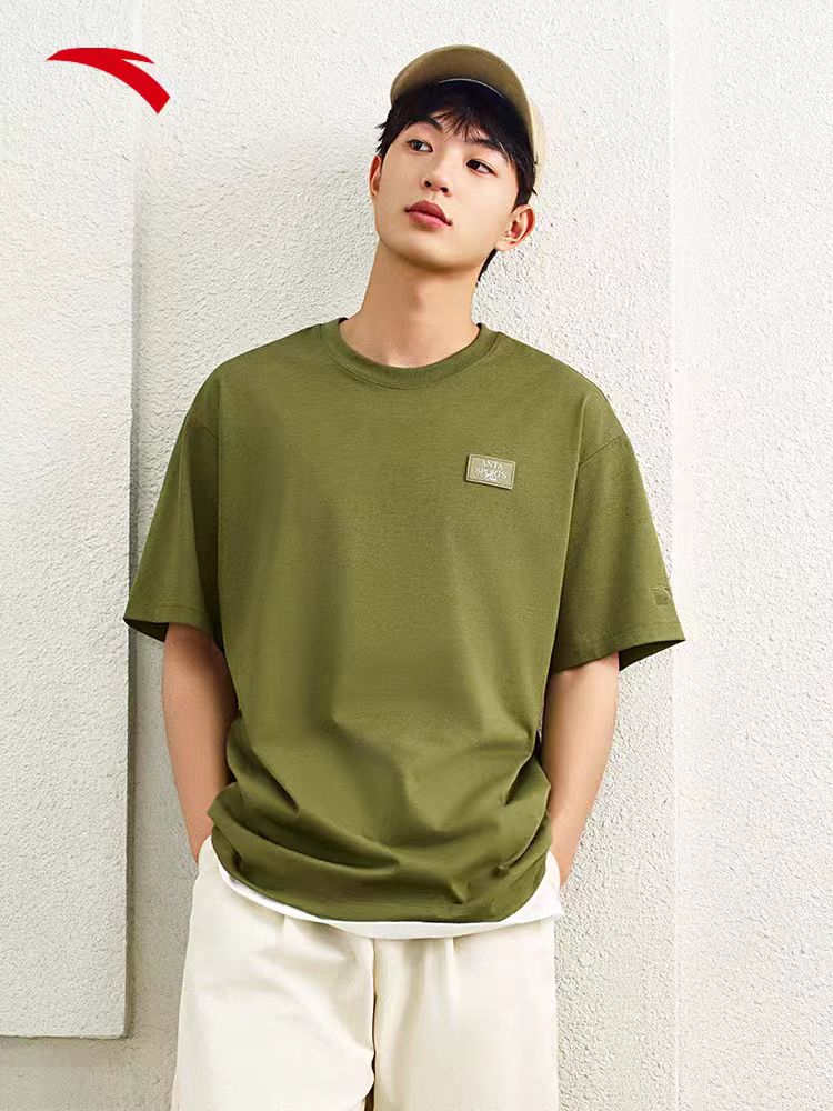 安踏冰丝T丨休闲短袖t恤男士夏季宽松简约百搭运动上衣152528127