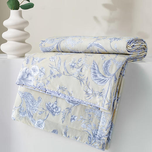 水星家纺DH寻意繁花全棉抗菌夏被 200cm×230cm 商品图1