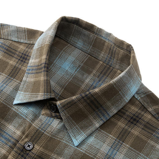 gxg.jeans男装25春磨毛感格子长袖衬衫慵懒衬衫外套#J25D031003 商品图2