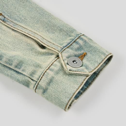 GOODBAI 圆领纽扣正肩套色牛仔外套 商品图4