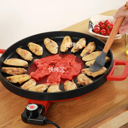 山水（SANSUI）多功能煎烤锅SKP-K36（中国红） 商品图1