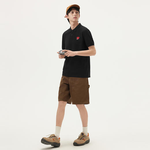 gxg.jeans男装 多色趣味绣花时尚翻领短袖Polo衫t恤 25年夏热卖 商品图3