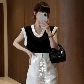 【预售7天】良木礼飞飞袖撞色衣