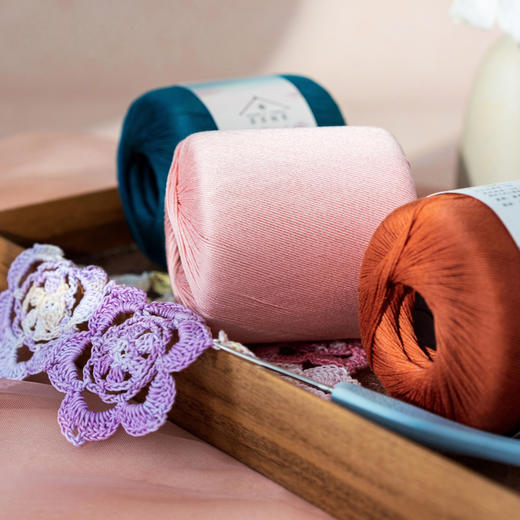 苏苏姐家5#蕾丝线棉线 宝宝婴儿手工钩针编织diy材料包毛线团 商品图3