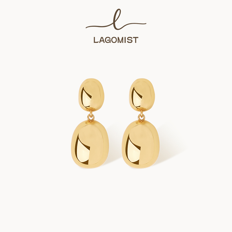 【吴佳怡同款】Lagomist拿铁系列 | 金/银咖啡豆耳环