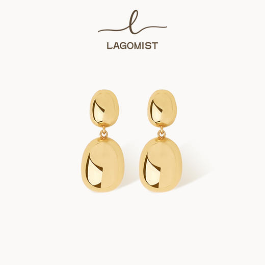 【吴佳怡同款】Lagomist拿铁系列 | 金/银咖啡豆耳环 商品图0