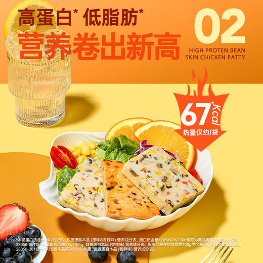 【退酮过渡】【生酮不可】享轻™高蛋白豆皮鸡肉饼（原味/香辣味）（35g/袋） 商品图2