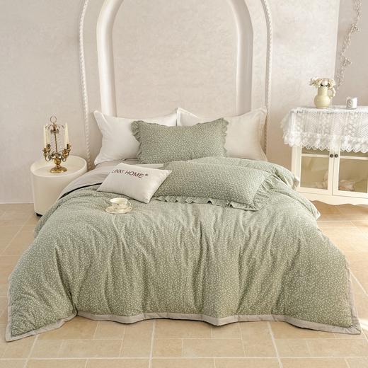 林夕-韩式水洗棉田园碎花被套200*230/床盖230*250床盖五件套-花韵倾城【CP】 商品图0