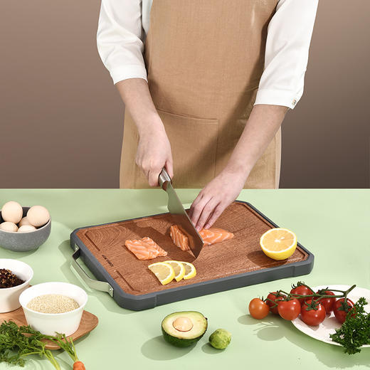 心选丨康巴赫鸟檀木系列抗菌双面板菜板 商品图5