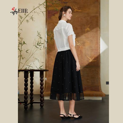 司歌短袖翻领衬衫女精致优雅T911071Y 商品图3