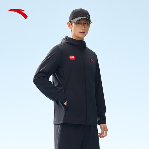 【S/XL/4XL断码】安踏运动外套男防晒新款立体印花简约休闲梭织上衣152527610【无货退款】 商品图0