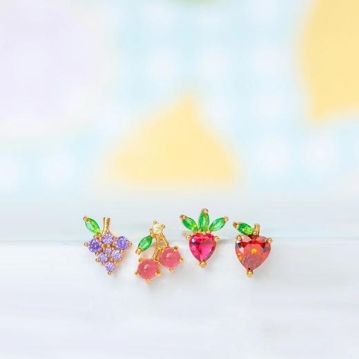 订购6周到｜Girls Crew-Fruit Basket-金色 水果篮 套组 耳钉［美国设计师］ 商品图3