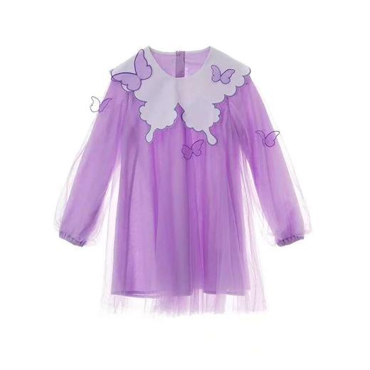 考拉月亮【特价不退】koalamoon童装儿童女童网纱连衣裙蝴蝶型衣领 公主裙C11Q2351T 商品图6