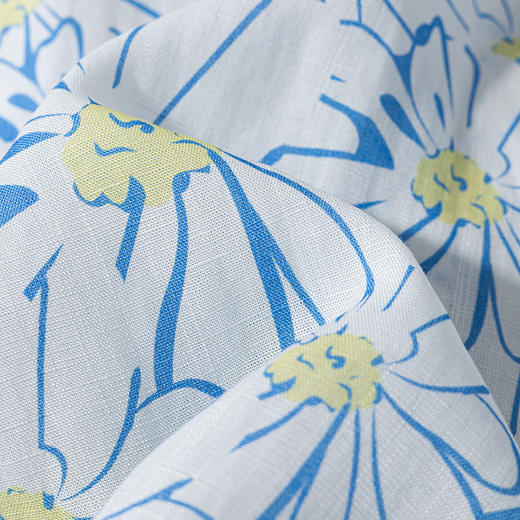 绽放294朵/【入蓝系列】雏菊亚麻竹节印花立领系带短外套防晒衫女 商品图3