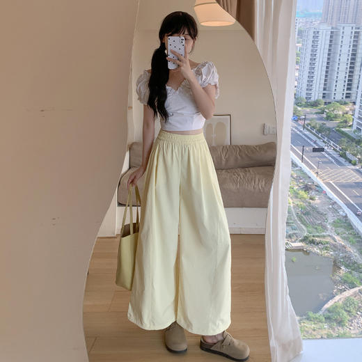 【YW】无忧购韩系慵懒多巴胺仿棉两穿垂感显瘦百搭灯笼裤H-1802（截单后7天发货) 商品图4