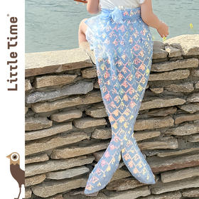 littletime女童T恤2025春夏新款儿童洋气时尚美人鱼短袖T恤半裙