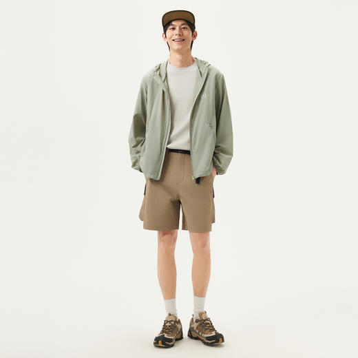 gxg.jeans男装 豆绿色户外宽松轻薄连帽夹克外套男 25年夏季热卖 商品图3