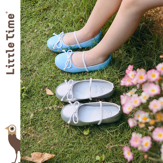 littletime女童鞋2025春新款儿童洋气时尚蝴蝶结芭蕾舞鞋公主鞋 商品图0