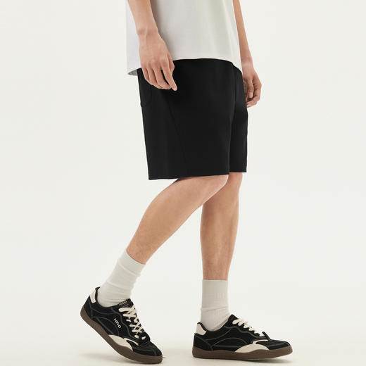 gxg.jeans男装 黑色基础简约松紧腰宽松休闲短裤 25年夏季热卖 商品图4