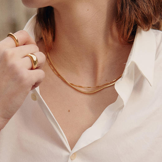 【于文文同款】Lagomist拿铁系列 | 金/银咖啡豆素链 商品图3