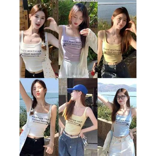 纪念日百货印花蝴蝶结背心女式吊带162745136 商品图4