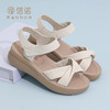 妈妈凉鞋2025新款夏季真皮外穿厚底增高一字拖软底舒适女鞋5L950-51 商品缩略图0