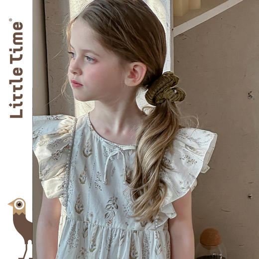 小香风女夏季纯棉纱布连衣裙花边宝宝甜美小碎花女童家居服公主裙 商品图1