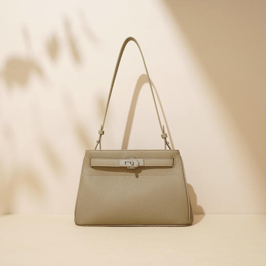 【预售3天】新款高级感时尚凯莉包复古锁扣腋下包通勤手提斜挎包M7877A 商品图1