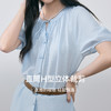 【严选】诗凡黎蓝色系带泡泡袖雪纺衫2025夏新款亲肤舒适温柔感减龄短袖女7G5120771 商品缩略图2