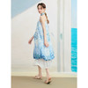 两三事 潮涌暗语 2025夏季新款度假风印花双层裙摆宽松吊带连衣裙 商品缩略图3