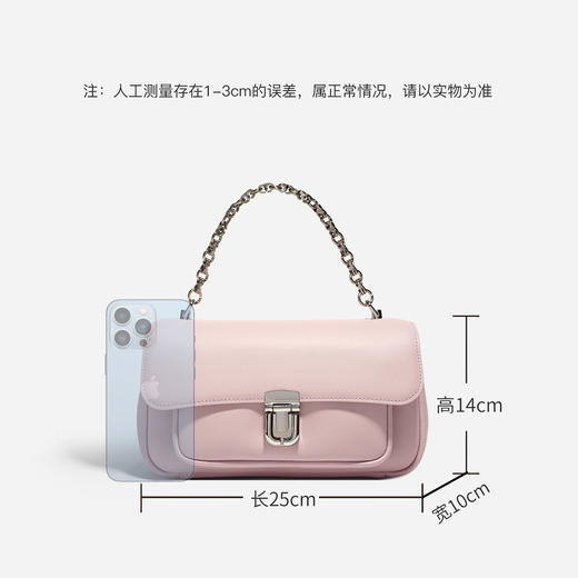 【预售3天】2025新款小众设计高级感斜挎包女链条包锁扣小方包F7602 商品图3