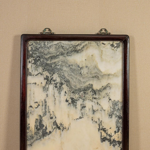 清 红木镶云石大挂屏 商品图3