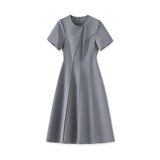 「高货wl」全新升级【铂金会员321/天猫429/差价108】(21453)洛诗琳法式气质高级感连衣裙2025夏季简约圆领收腰裙子 商品图4