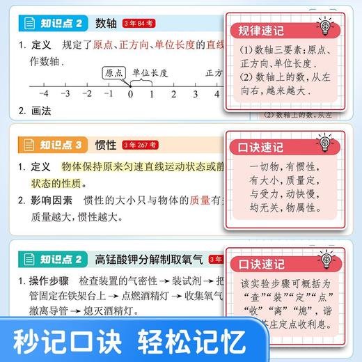 趣味速记【初中数理化一本全】考点及公式定律突破中考基础知识速记 商品图3