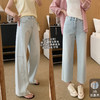 冰川蓝牛仔裤！2025四面弹石墨酵素洗直筒裤夏季镰刀阔腿牛仔！ 商品缩略图0