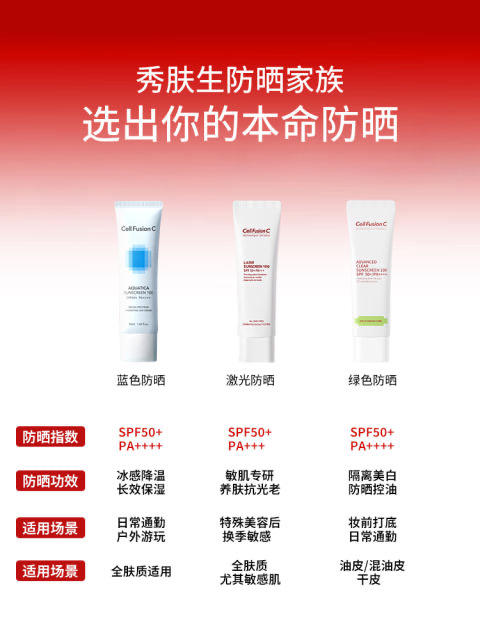 CellFusionC/秀肤生防晒霜敏感肌 干油皮面部身体隔离二合一 商品图1